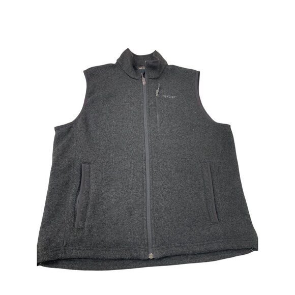 Orvis Mens Black Zip-Up Polyester Vest Size M SKU 8436 - Picture 1 of 16
